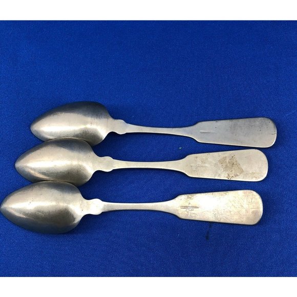 Hall & Elton Antique Spoons Set of 3 RARE 1850-1899 Wallingford, Connecticut CT - Picture 12 of 13
